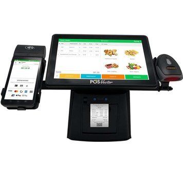 Комплексна каса 5-в-1 SHIVA POS Android 11 для магазину і торгівлі. POS-термінал + принтер чеків + сканер штрихкодів + тримач + ПЗ SHIVA-A фото