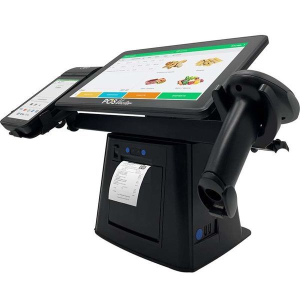 Комплексная касса 5-в-1 SHIVA POS Android 11 для магазина и торговли. POS-терминал + принтер чеков + сканер штрихкодов + держатель + ПО SHIVA-A фото